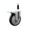Service Caster 5'' Black Poly Swivel 7/8'' Expanding Stem Caster Total Lock Brake SCC-EXTTL20S514-PPUB-BLK-78 - alternate 1